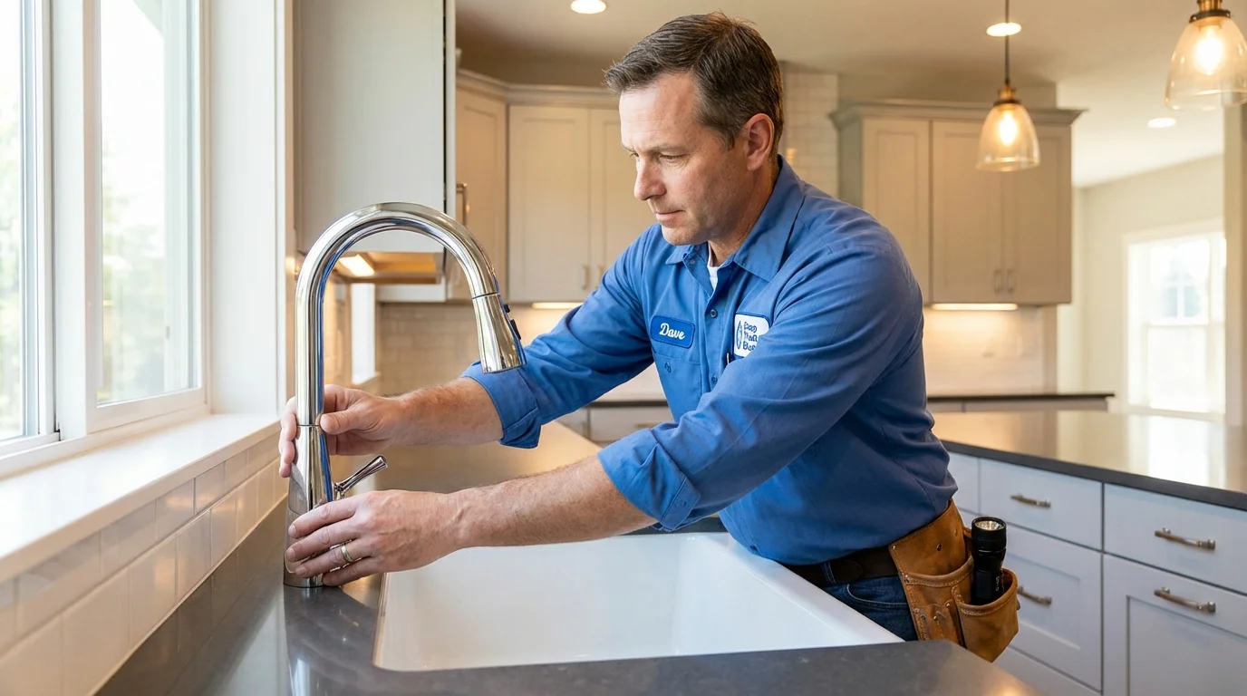 Kitchen faucet installation by Johns Plumbing LLC in Hasbrouck Heights
